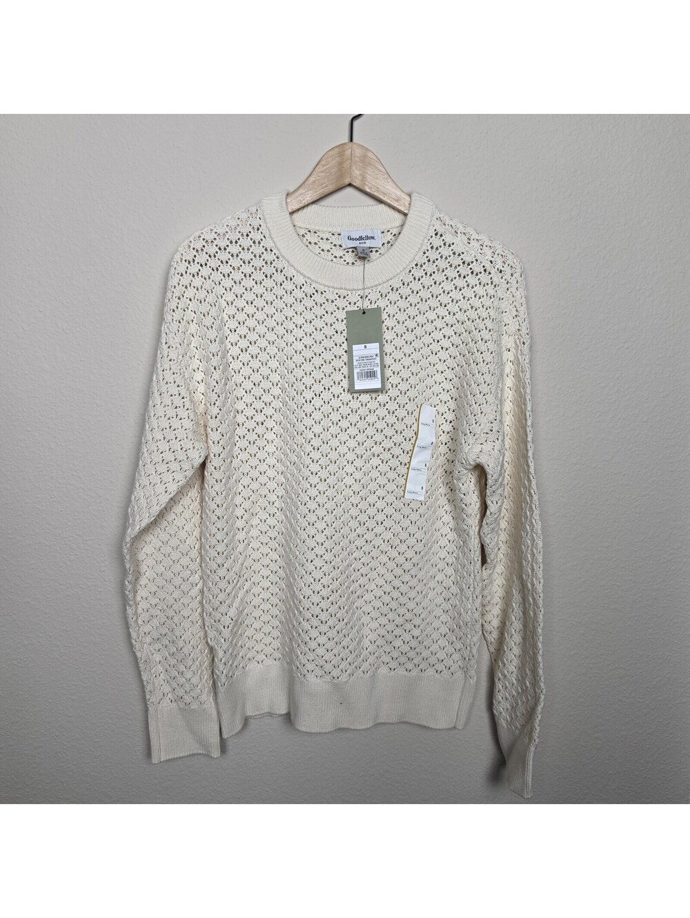Goodfellow & Co Men's Open-Work Crewneck Sweater S